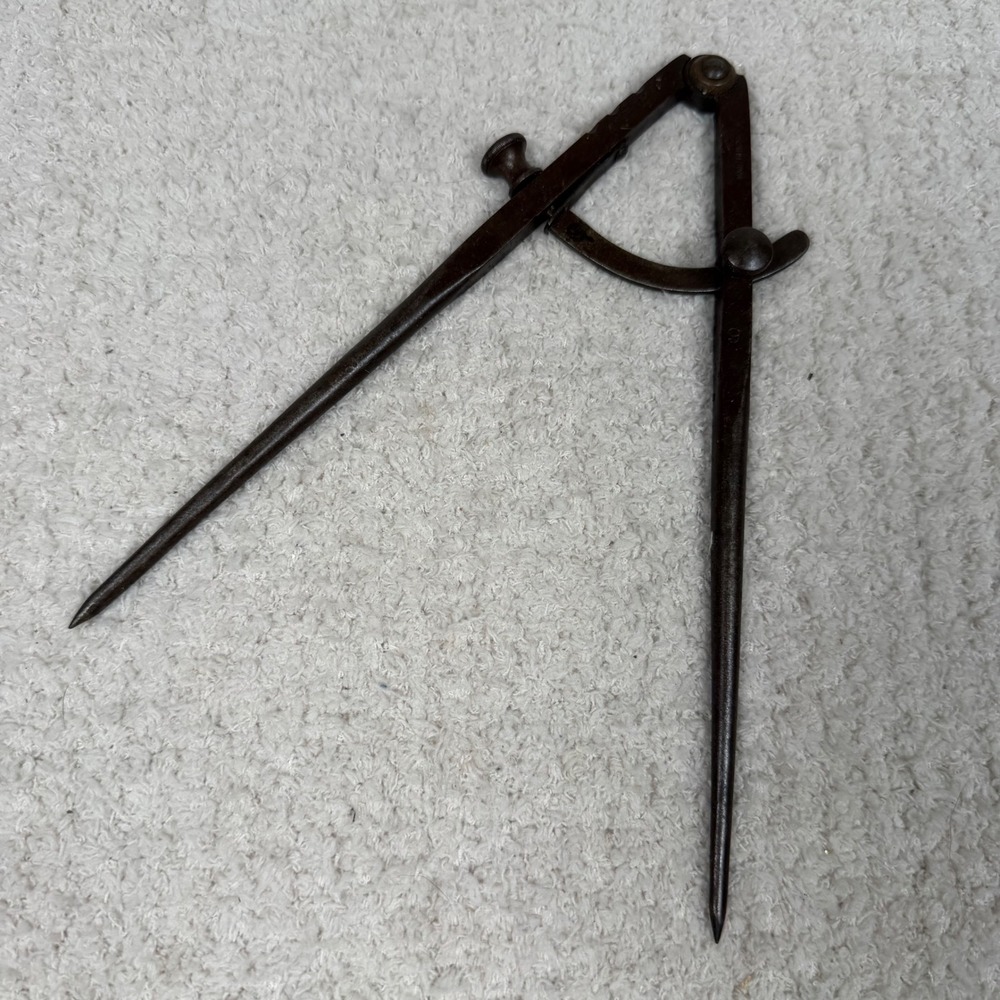 Vtg Sampson Tool & Mfg Wing Divider Compass 8.5 in Forged Steel Drafting Tool
